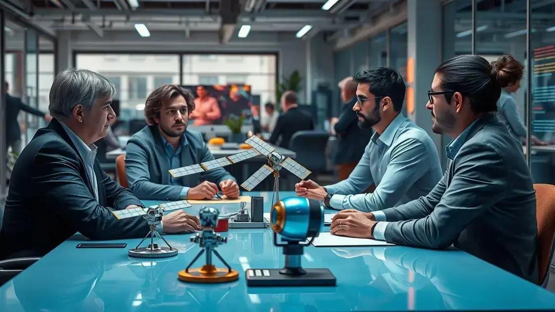 Benefícios da colaboração com startups espaciais
