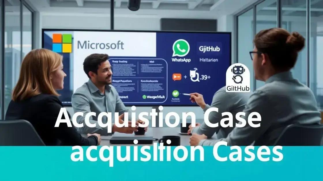 Cases de sucesso em aquisições de tecnologia
