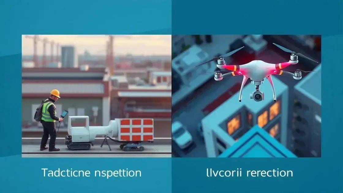 comparação entre métodos tradicionais e drones
