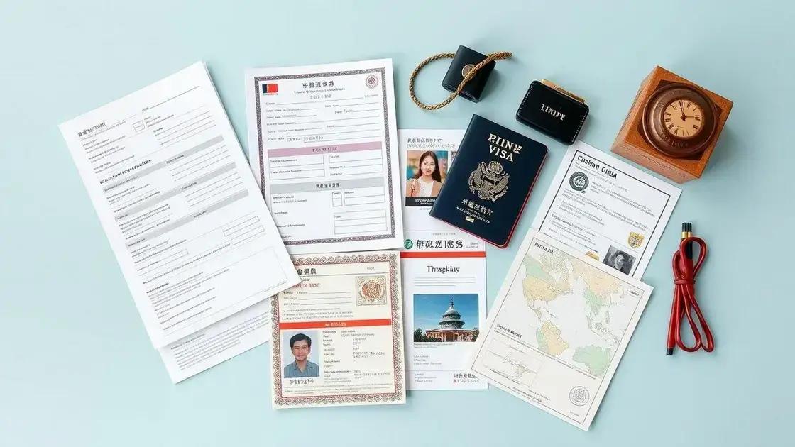 Documentos necessários para o visto