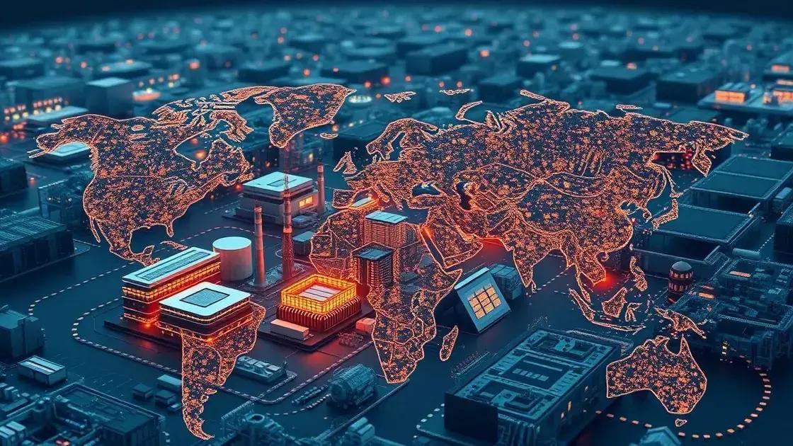 principais locais de produção global