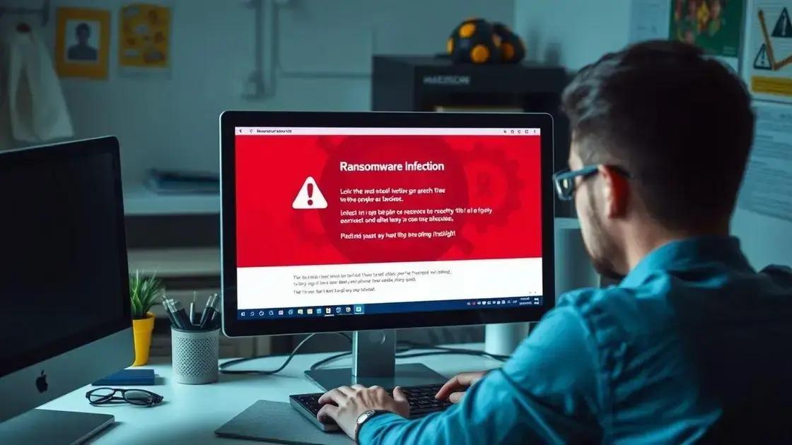Sinais de infecção por ransomware